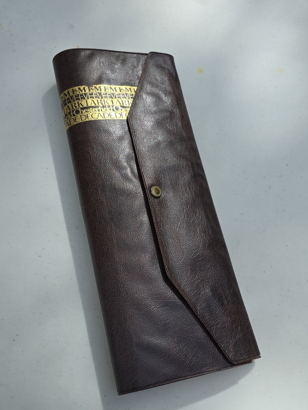 Vintage Men's Brown Leather Roll-Up Travel Organizer